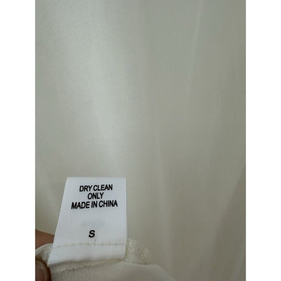 Narcisa Lang Women Ivory Sleeveless Blouse S Sequin - Picture 8 of 11